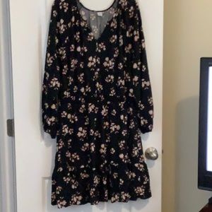 Black dress with flowers